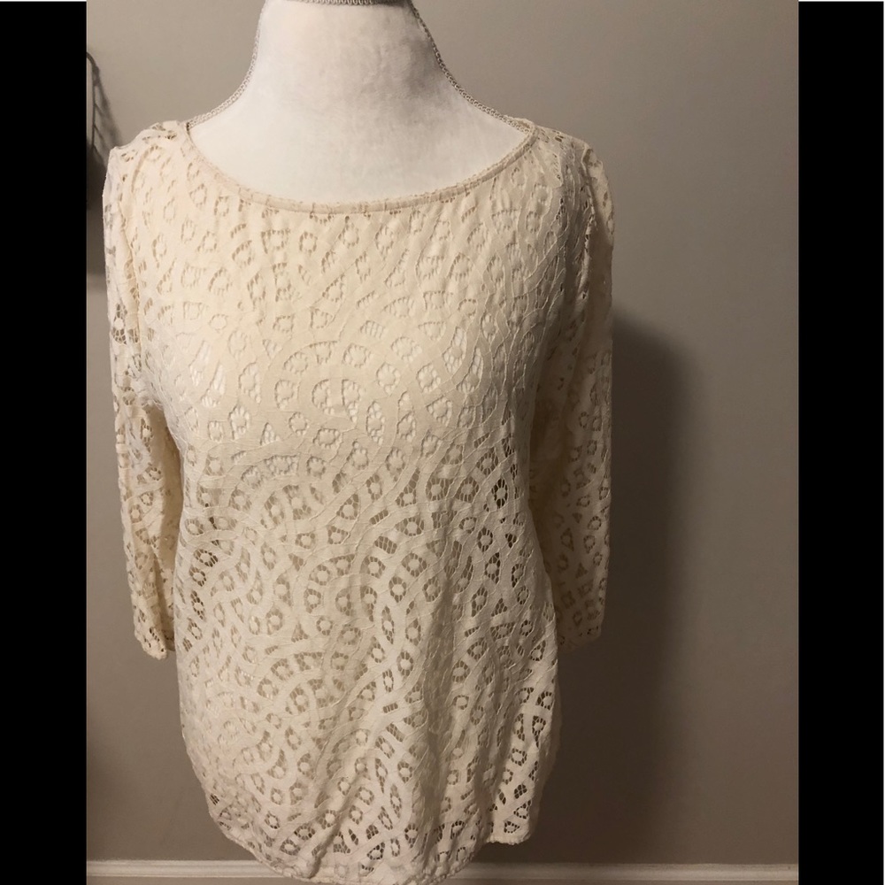 The Loft Lace Cream Shirt